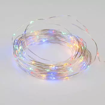 Светодиодная гирлянда Uniel Роса разноцветный ULD-S1000-100/SCB/3AA Multi IP20 Dew UL-00005483