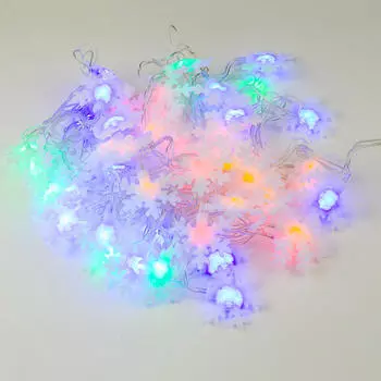 Светодиодная гирлянда Uniel Снежинки-3 220V разноцветный ULD-S0500-050/DTA Multi IP20 Snowflakes-3 UL-00007195