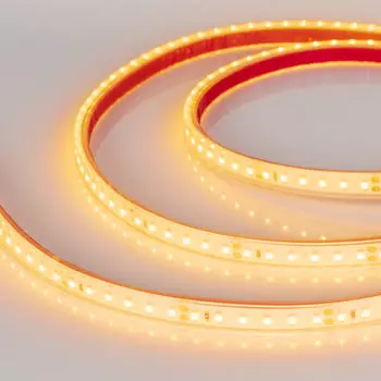 Светодиодная влагозащищенная лента Arlight 9,6W/m 120LED/m 2835SMD желтый 5M 015133(2)