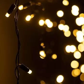 Уличная светодиодная гирлянда Ardecoled бахрома 230V теплый белый ARD-Edge-Classic-2400X600-Black-88Led-Flash Warm/Warm 031192