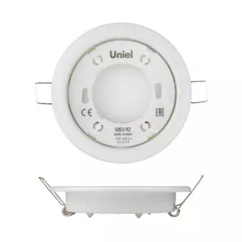 Встраиваемый светильник Uniel GX53/H2 White 10 Prom UL-00005051
