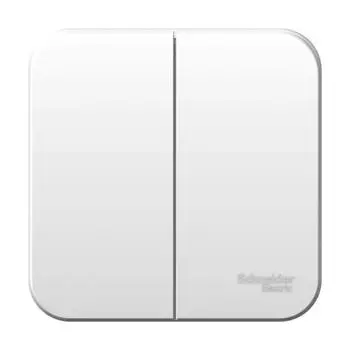 Выключатель двухклавишный Schneider Electric Blanca 6A 250V белый BLNVA065011