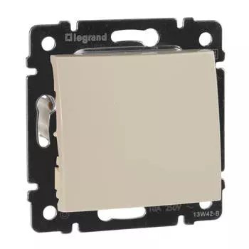 Выключатель кнопочный одноклавишный Legrand Valena слоновая кость 774311