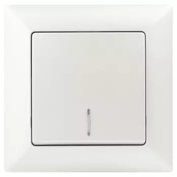 Выключатель одноклавишный ЭРА Intro Solo 10A 250V с подсветкой перламутровый 4-102-06 Б0053568