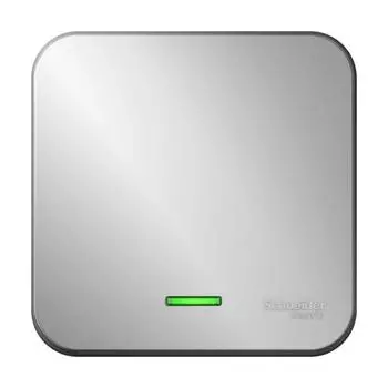 Выключатель одноклавишный Schneider Electric Blanca 10A 250V с подсветкой алюминий BLNVA101113