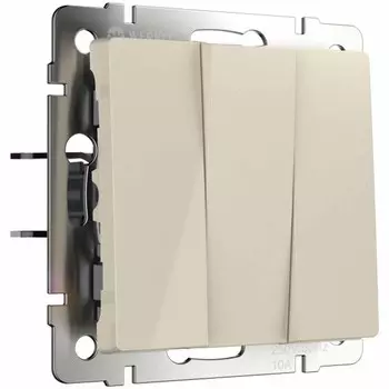 Выключатель Werkel трехклавишный слоновая кость W1130003 4690389155666