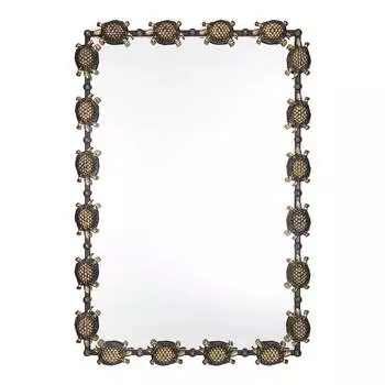 Зеркало Runden Черепахи патина/золото прямоугольное V20021