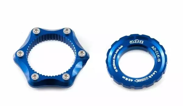 Адаптер A2Z Center Lock - 6 болтов, замок QR, Blue, 14148