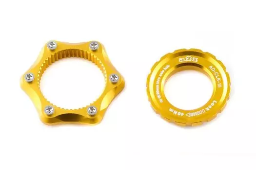 Адаптер A2Z Center Lock - 6 болтов, замок QR, Gold, УТ000043181