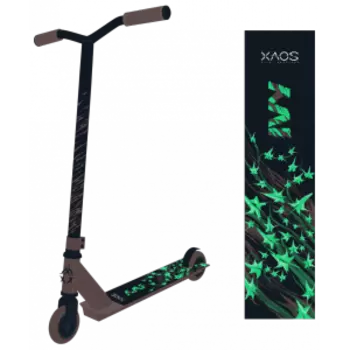 Самокат трюковый XAOS Ivy Brown, 100 мм, детский, двухколесный, черный/коричневый, 2021, SX18548