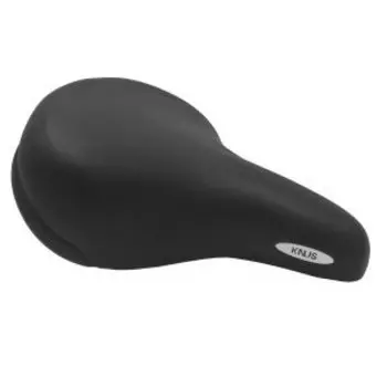 Седло велосипедное JOY KIE MTB 260*235mm, суперкомфорт, анатомическое, эластомер, черный, KS-9037