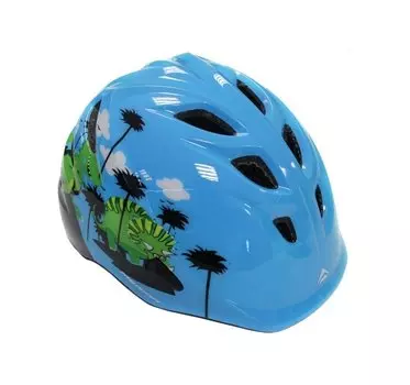 Велошлем Merida Gery, 47-50cm, синий с динозаврами, детский, 2277006322