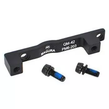 Адаптер велосипедный тормозной Magura QM42, с подъёмом 43мм, для ротора 203мм, черный, 2700517