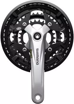 Система шатунов велосипедная Shimano Acera, M391, 170мм, Oct, 44/32/22T, серебристый EFCM3918E422XAS