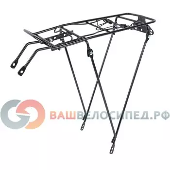 Багажник M-Wave, сталь, 26-28", 2-х стоечный регулируемый сборный (20) черный, 5-440149