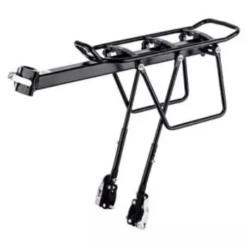 Багажник STELS 24"-28" BLF-H33 универсальный, алюминиевый, чёрный, быстросъёмный, 010014