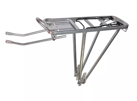 Багажник велосипедный Forward HS-019B, задний, алюминий, 26-28", с пружиной, серебристый, HS-019B