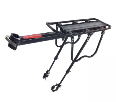 Багажник велосипедный Forward HS-022, задний, алюминий, 26-28", консольный, с эксцентриком, черный, HS-022