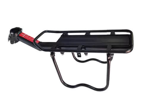 Багажник велосипедный Forward HS-022B, задний, алюминий, 26-28", консольный, с эксцентриком, черный, HS-022B