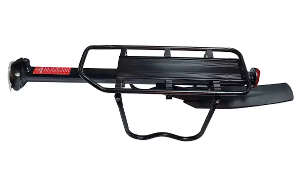 Багажник велосипедный Forward HS-H022AD, задний, алюминий, 26-28", консольный, с эксцентриком, чёрный, HS-H022AD