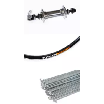 Колесо велосипедное TRIX, переднее, 26", обод двойной, втулка сталь серебристая, под гайку, D-2 (26) black/об.лента