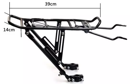 Багажник велосипедный HORST, алюминий H023, универсальный, сборный, для дискового тормоза, 00-170327