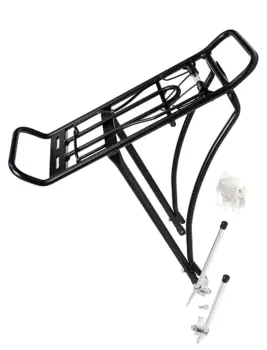 Багажник велосипедный JOY KIE KW-624/HX-Y65, алюминий, с прижимом, черный, KW-624/HX-Y65