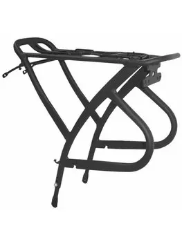 Багажник велосипедный MASSLOAD 26-28", алюминий, с прижимом, черный матовый, Cl-540-1