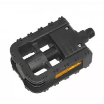 Педали велосипедные Vinca Sport, 119x100 мм, ось 9/16", платформенные, пластик, черный, VP 151 black