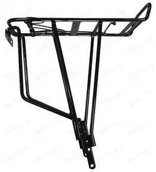 Багажник велосипедный STARK 24-28", алюминий 8мм трубы, с прижимом, черный, CKA-13