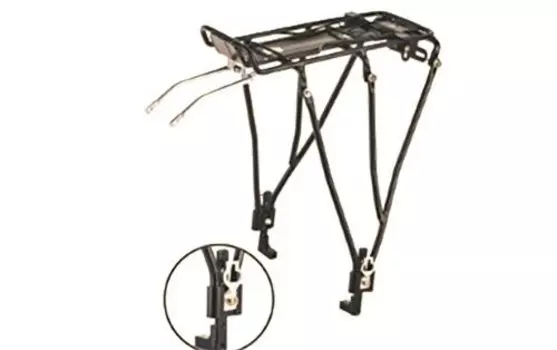 Багажник велосипедный STELS, задний, 26"-28", под дисковым тормозом, алюминевый, черный, BLF-H28