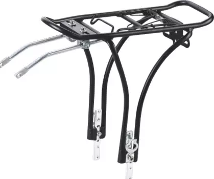 Багажник велосипедный TBS, KW-670-01, 20", алюминий, с пружиной, чёрный