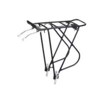 Багажник велосипедный TRIX, задний, 24"-29", алюминий, под сумку-штаны, регулируемый по высоте, черный, 608-2