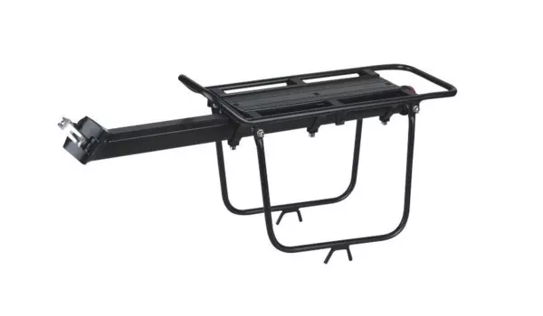 Багажник велосипедный TRIX, задний, консольный, 20"-29", алюминий, под сумку-штаны, за подседельный штырь, черный, 602-3