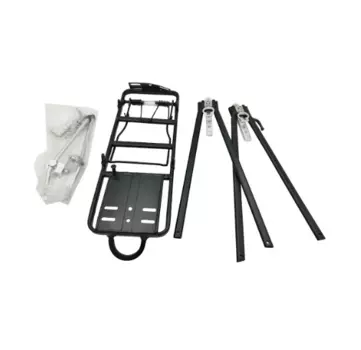 Багажник задний STELS для велосипедов 24"-28" с регулируемыми стойками,алюминевый,черный BLF-H6