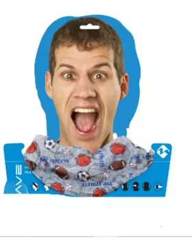 Бандана велосипедная M-WAVE BALLS, дышащий полиэстер с микрофиброй, 24х48 см, безшовный, мячики, 5-715123