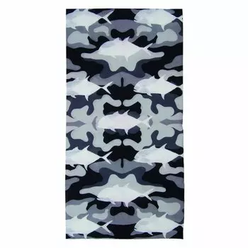 Бандана велосипедная M-WAVE CAMOUFLAGE, полиэстер с микрофиброй, черно-серо-бело-зеленая, 24х48 см, 5-715179