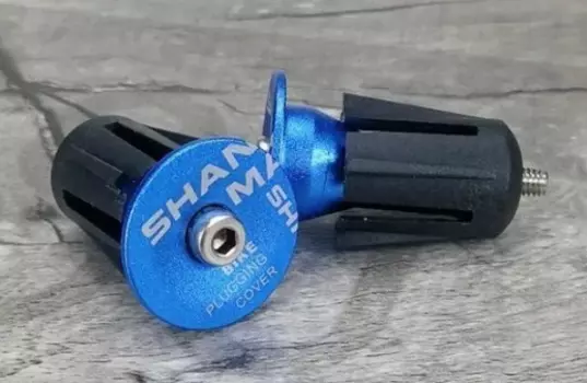 Баренды (заглушки руля) SHANMASHI, алюминий, пара, Blue, SHANMASHIBLUE