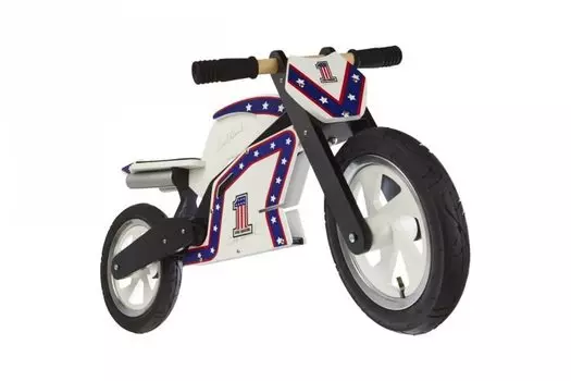 Беговел детский Kiddimoto Heroes, с автографом Evel Knievel 12" 2017