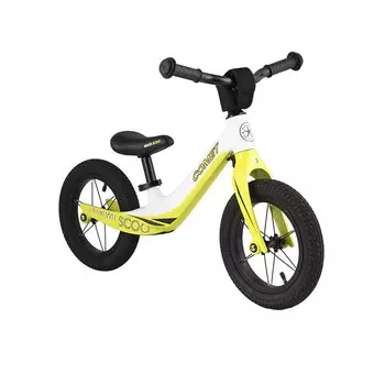 Беговел MAXISCOO Comet Делюкс плюс, детский, 12", салатовый с белым, 2021, MSC-CM1204D