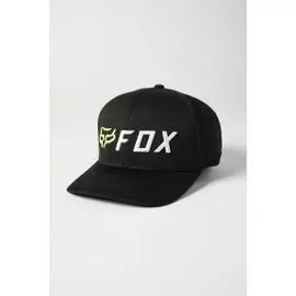 Бейсболка велосипедная Fox Apex Flexfit Hat, BLACK/YELLOW