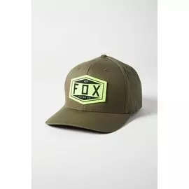 Бейсболка велосипедная Fox Emblem Flexfit Hat, olive green, 2021 (Размер: L/XL)