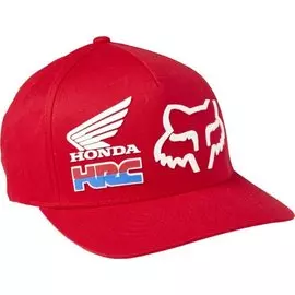 Бейсболка велосипедная Fox Honda HRC Flexfit Hat, красный