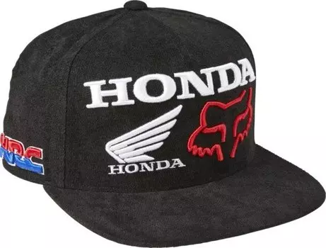 Бейсболка велосипедная Fox Honda HRC Snapback Hat, черный, 28343-001-OS