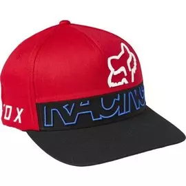 Бейсболка велосипедная Fox Skew Flexfit Hat, красный