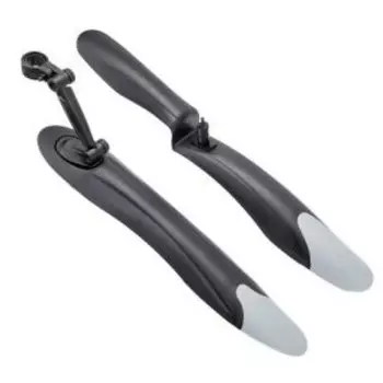 Крылья велосипедные, пластик, комплект, 24"-26", черный/серый, MG-XGNB-057