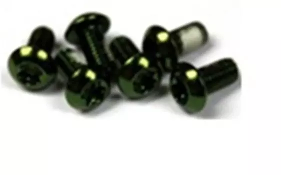 Болты CLARK`S для крепления торм. диска 6шт. (под torx) фикс. резьбы М5 сталь зеленые анодир., 3-368