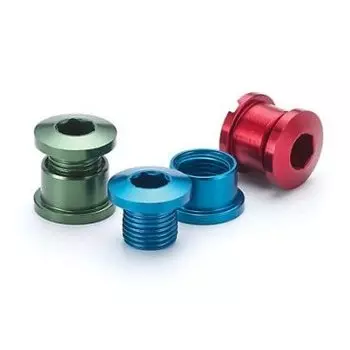 Бонки COLOURY, алюминий, болт: 6,5мм (Hex6мм), гайка: 5,5мм шлицевая, 2 шт, зеленый, CH-405B