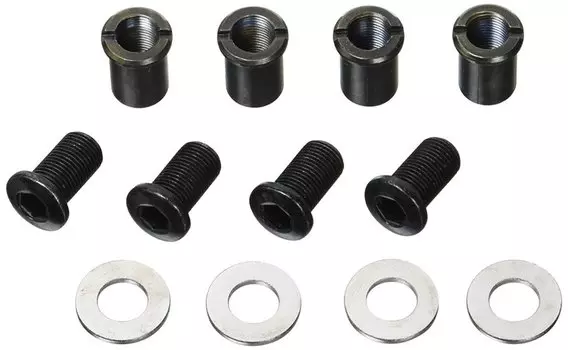 Бонки велосипедные E Thirteen T-Nuts, 13,5 mm/Hex 15 mm/M8 Washers, 4pcs, Black, BKT.CRB.15M