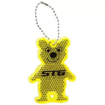 Брелок-светоотражатель STG KW-101 "Медведь", жёлтый, Х82811